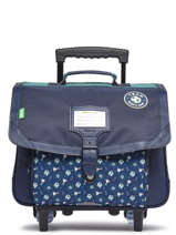 Boekentas Op Wieltjes 2 Compartimenten Tann's Blauw fantaisie garcon 42231