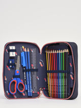 Gevulde Pennenzak 2 Compartimenten Jeune premier Blauw daydream girls G-vue-porte