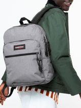 Sac  Dos 2 Compartiments + Pc 15" Eastpak Gris authentic EK00040F-vue-porte