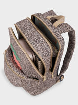 Sac  Dos Jackie 2 Compartiments Jeune premier Marron daydream girls G-vue-porte