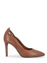 Escarpins Talon Aiguille En Cuir Tamaris Marron women 29