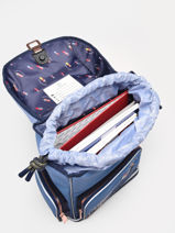 Rugzak Ergomaxx Girl 2 Compartimenten Jeune premier Blauw daydream girls G-vue-porte