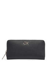 Portefeuille Calvin klein jeans Noir re-lock K609699