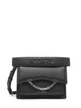 Cross Body Tas Karl Seven Grainy Leder Karl lagerfeld Zwart karl seven 225W3081