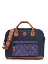 Porte Documents (main) 2 Compartiment + Pc 15" Cabaia Bleu laptop MESS