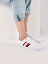 Sneakers uit leder-TOMMY HILFIGER-vue-porte