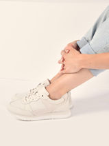 Sneakers Feminine Active Uit Leder Tommy hilfiger Wit women 6528AF4-vue-porte