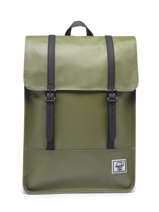 Sac  Dos 1 Compartiment Herschel Vert weather resistant 10999
