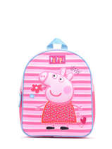 Sac  Dos 1 Compartiment Peppa pig Rose happy 8535