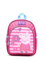 Rugzak 1 Compartiment Peppa pig Roze happy 8528