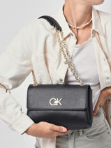 Sac Bandoulire Re-lock Calvin klein jeans Blanc re-lock K609624-vue-porte