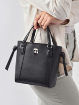 Sac Port Main K/ikonik Cuir Karl lagerfeld Noir k ikonic 225W3010-vue-porte