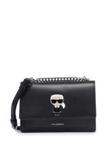 Sac Bandoulire K/ikonik Cuir Karl lagerfeld Noir k ikonic 205W3057