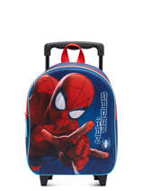 Sac A Dos  Roulettes 1 Compartiment Spiderman Bleu strong 2596