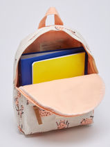 Sac � Dos 1 Compartiment Kidzroom Blanc stories 2445-vue-porte