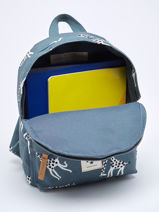 Sac  Dos 1 Compartiment Kidzroom Bleu stories 2447-vue-porte