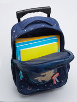 Rugzak Op Wieltjes 2 Compartimenten Milky kiss Blauw perfect ride 2426-vue-porte