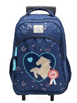 Sac A Dos  Roulettes 2 Compartiments Milky kiss Bleu perfect ride 2426