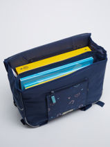Cartable 1 Compartiment Milky kiss Bleu perfect ride 2425-vue-porte