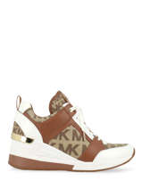 Sneakers Gertie Uit Leder Michael kors Bruin women - T2GEFS3Y