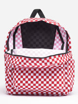 Sac  Dos 1 Compartiment Vans Rouge backpack VN0A5KHR-vue-porte