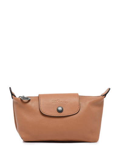 Longchamp Le pliage cuir Clutch Bruin