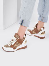 Sneakers Gertie Uit Leder Michael kors Bruin women - T2GEFS3Y-vue-porte