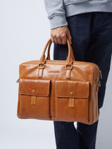Aktetas 2 Compartimenten Arthur & aston Bruin paul - 02210-03-vue-porte