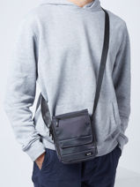 Cross Body Tas 2 Compartimenten Elite Zwart rfid E1004-vue-porte