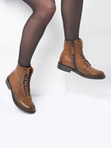 Boots Uit Leder Mjus Bruin women M56204-vue-porte