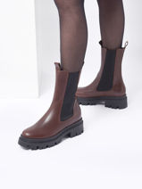 Chelsea Boots Uit Leder Tamaris Bruin women 29-vue-porte