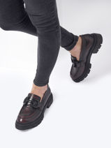 Mocassins Uit Leder Mjus Rood women P31103-vue-porte