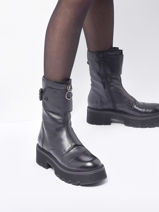 Boots En Cuir Mjus Noir women P83203-vue-porte