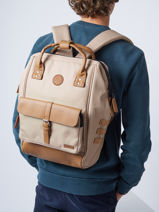 Personaliseerbare Rugzak Adventurer Medium Cabaia Beige adventurer BAGS-vue-porte
