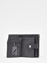 Porte-monnaie Metallic Cuir Basilic pepper Noir metallic BMET94-vue-porte