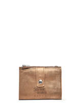 Porte-monnaie Metallic Cuir Basilic pepper Or metallic BMET94