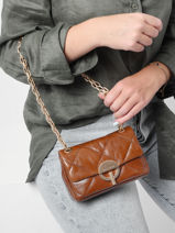 Sac Nano Moon En Cuir Craquel Vanessa bruno Marron moon 84V40326-vue-porte