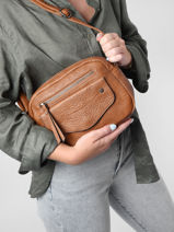 Cross Body Tas Gun Miniprix Bruin gun MD1885-vue-porte