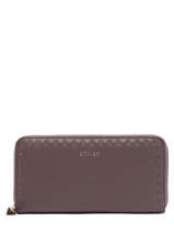Portefeuille Leder Etrier Violet tradition EHER91