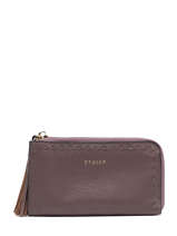 Porte-monnaie Tradition Cuir Etrier Violet tradition EHER97