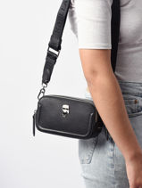 Sac Bandoulire Karl lagerfeld Noir k ikonic 215W3054-vue-porte