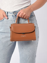 Sac Bandouli�re S Suave Cuir Lancaster Marron suave even 16-vue-porte
