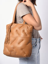 Sac Port paule Plum Cuir Plum Cuir Basilic pepper Marron plum BPLU01-vue-porte