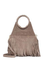 Sac  Main Velvet Cuir Milano Marron velvet VE21123