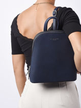 Sac  Dos Miniprix Bleu grained F2547-vue-porte