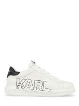 Sneakers Kapri En Cuir Karl lagerfeld Blanc men KL52523