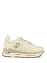 Sneakers Maxi Wonder 1 En Cuir Liu jo Beige women BF2095P0