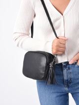 Sac Bandoulire Caviar Cuir Milano Marron caviar CA2006N-vue-porte