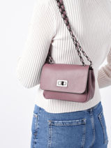 Sac Bandouliere Caviar Cuir Milano Violet caviar CA21122-vue-porte