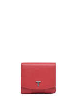 Petit Portefeuille Zipp Romy Cuir Le tanneur Rouge romy TROM3300